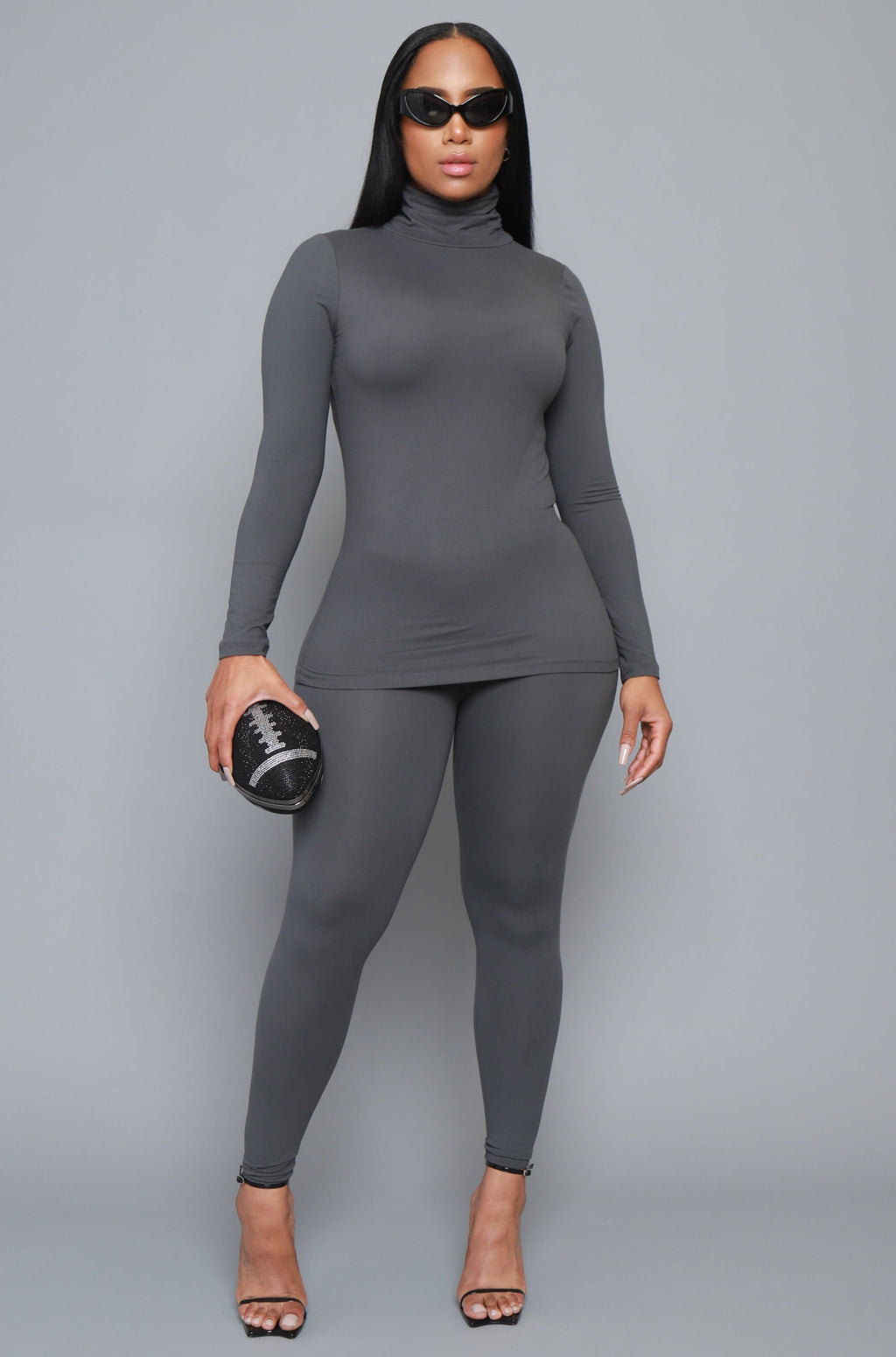 Record Timing Legging Set - Ash Gray