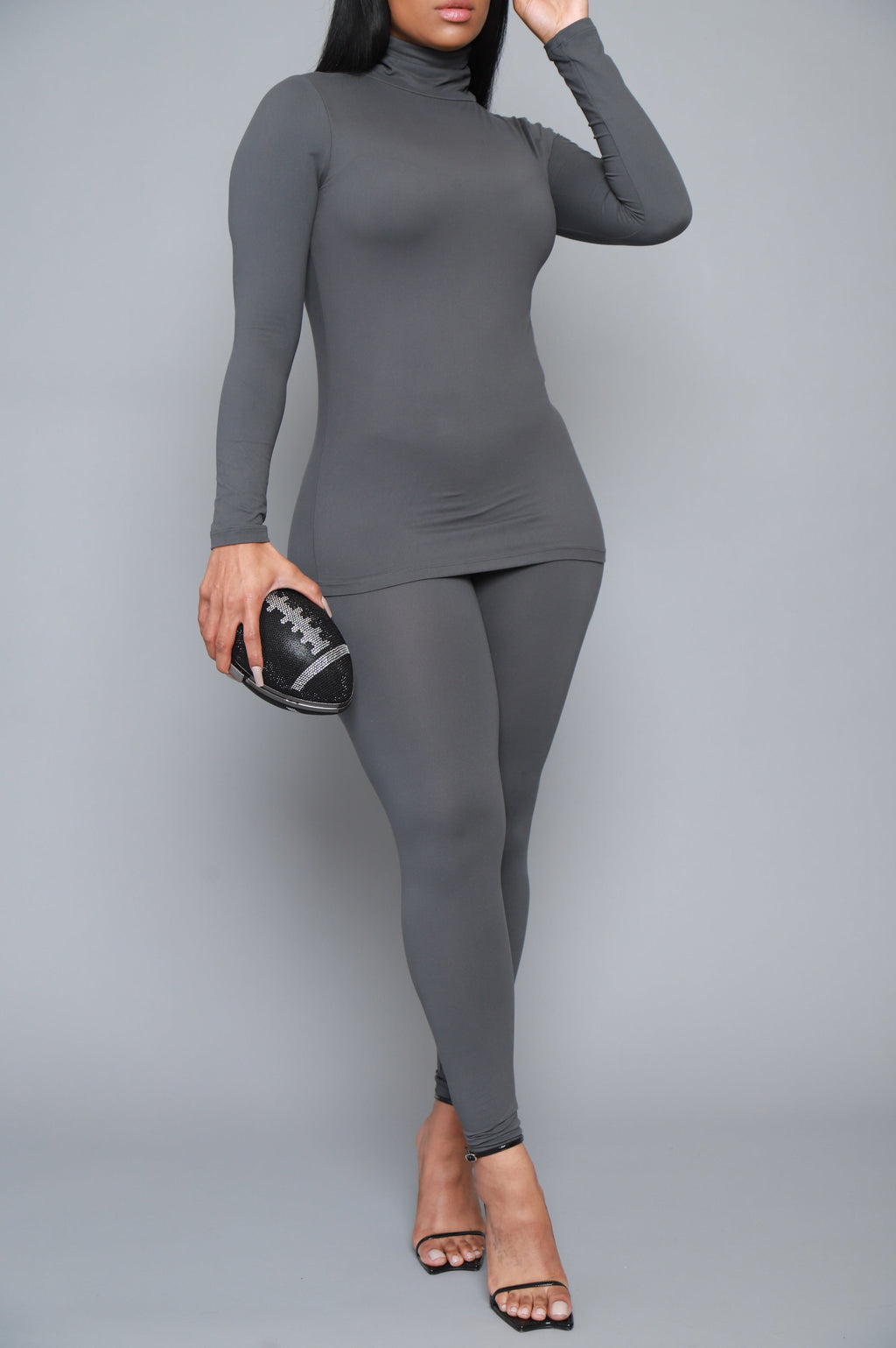 Record Timing Legging Set - Ash Gray