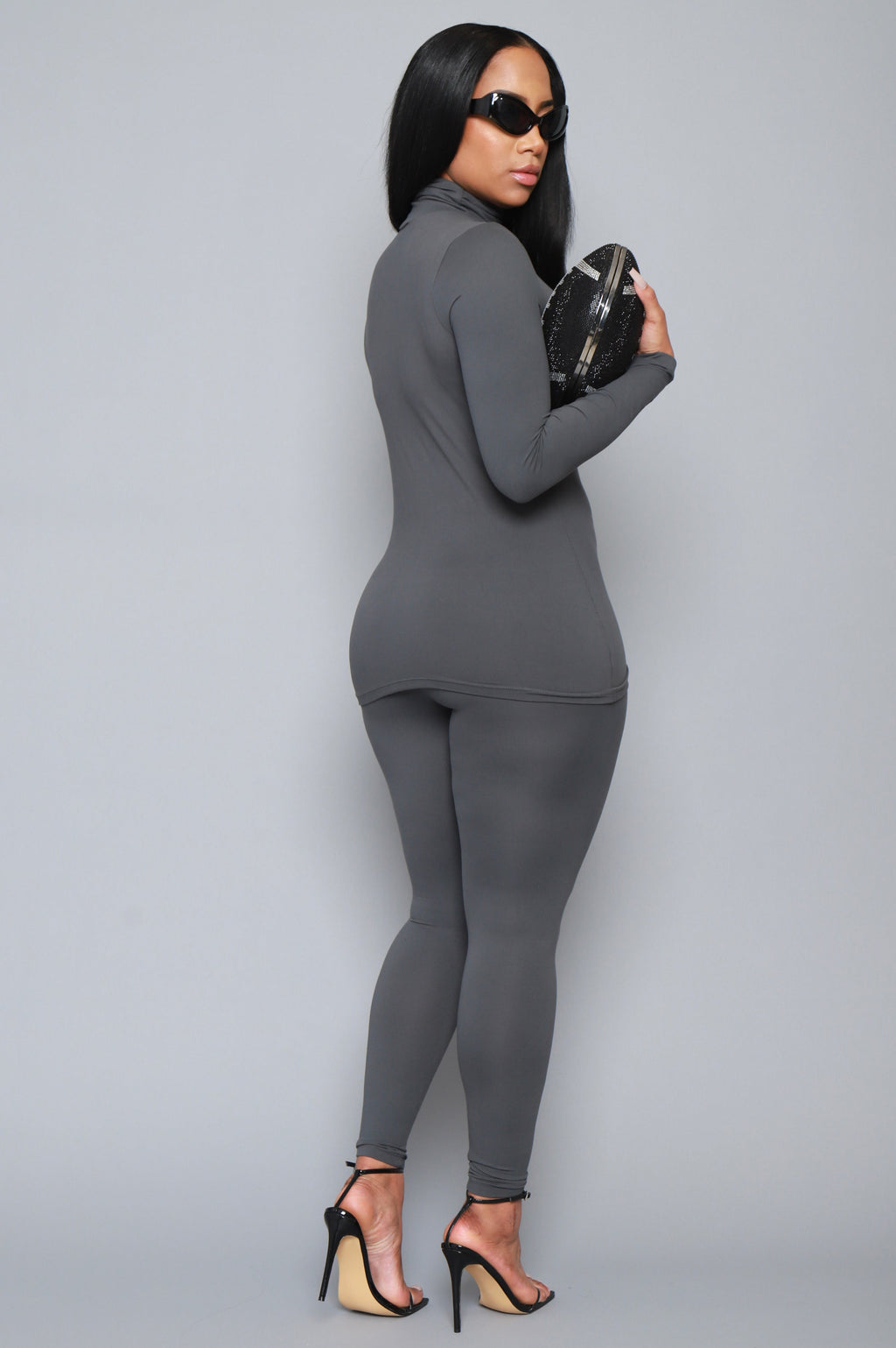 Record Timing Legging Set - Ash Gray