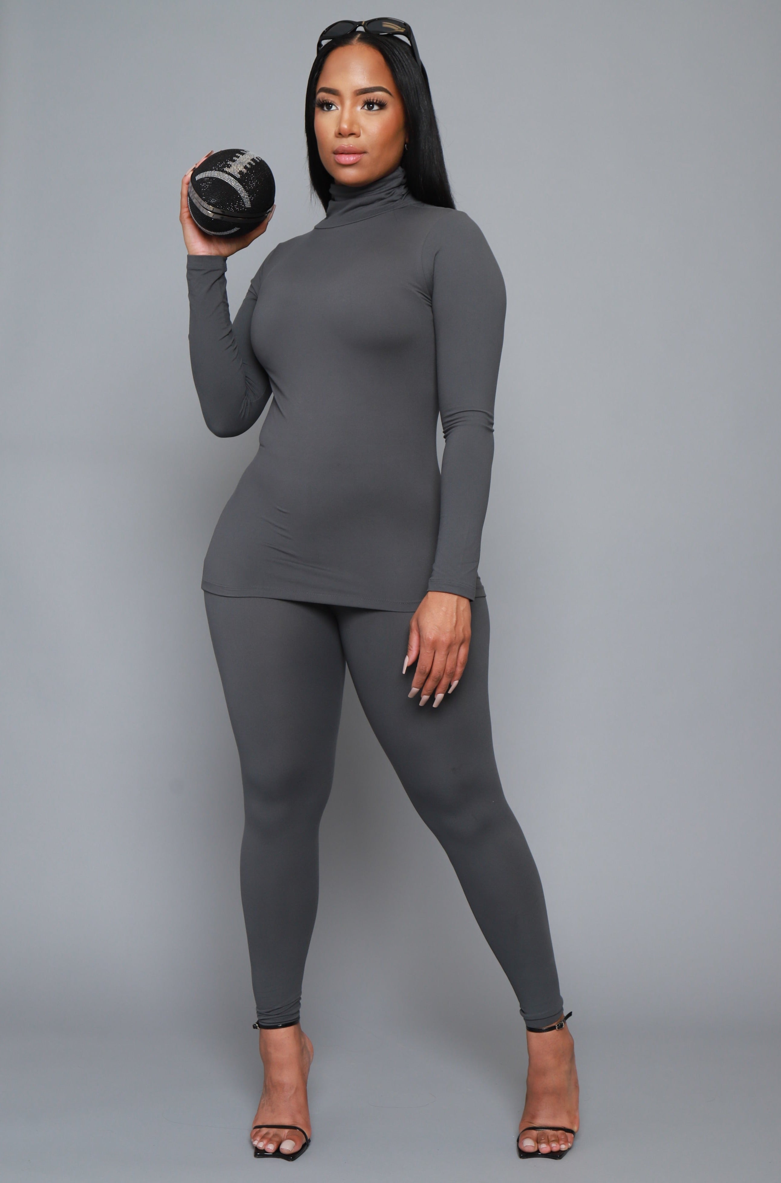Record Timing Legging Set - Ash Gray