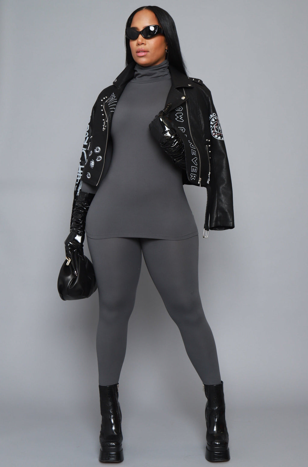 Record Timing Legging Set - Ash Gray