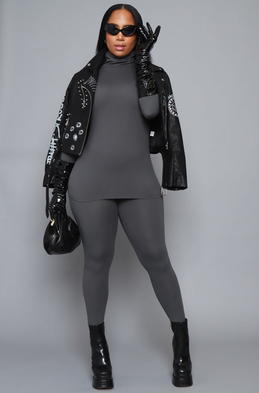Record Timing Legging Set - Ash Gray