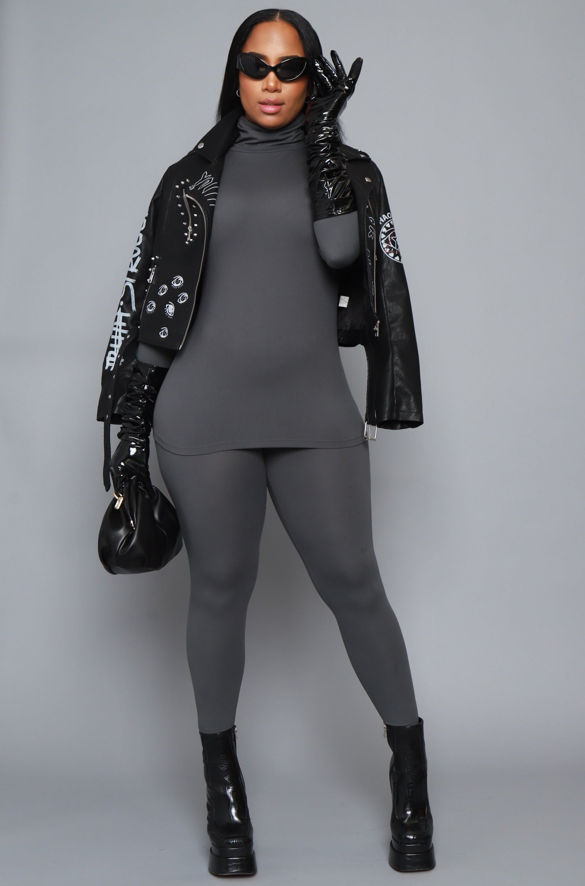 Record Timing Legging Set - Ash Gray