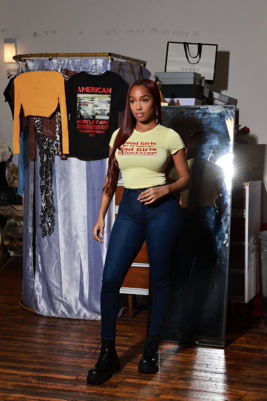 Good Girls Graphic Print T-Shirt - Yellow