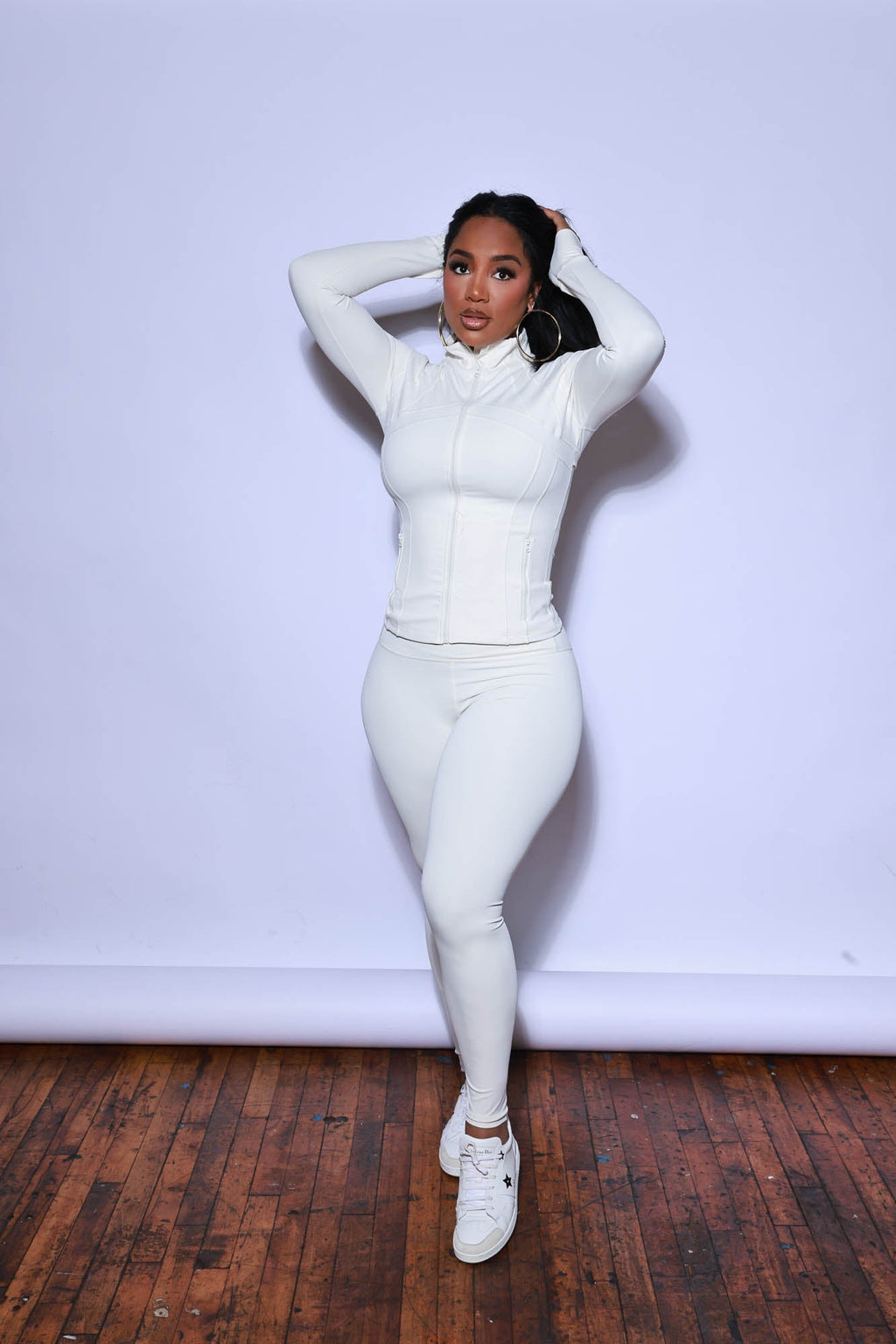 Girl Please Athletic Legging Set - Ivory