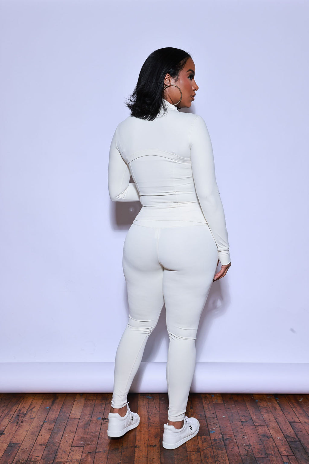 Girl Please Athletic Legging Set - Ivory