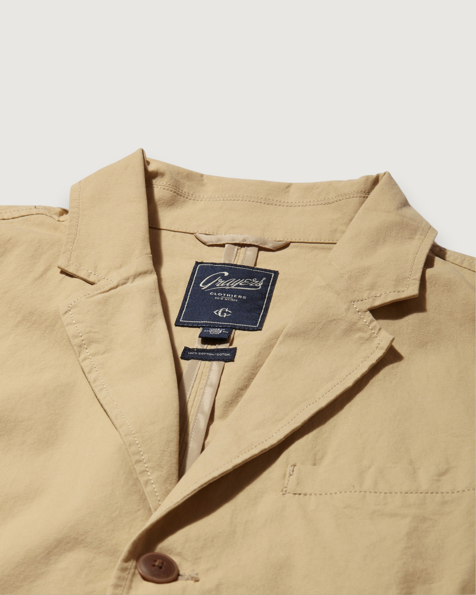 Mercer Cotton Blazer - Biscotti