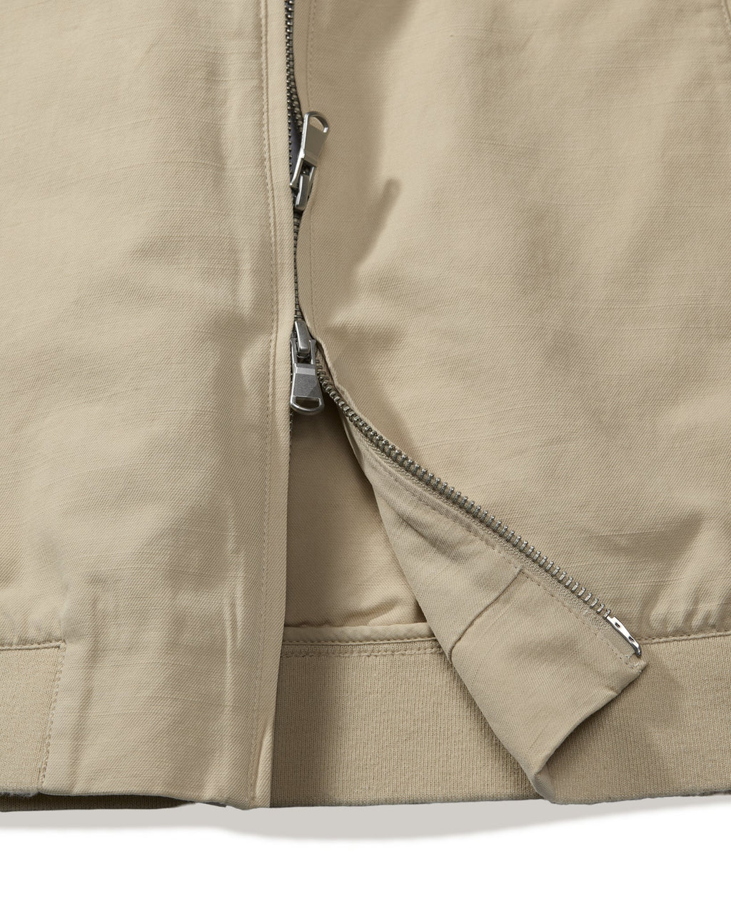 Conrad Cotton Linen Bomber - Light Khaki