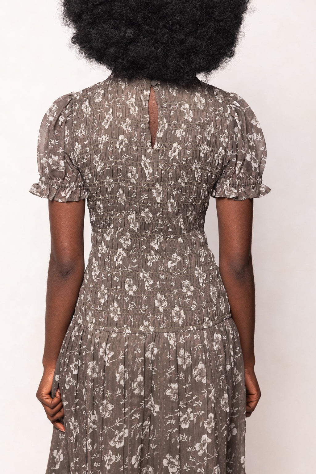 Jennifer Dress in Olive Blossom