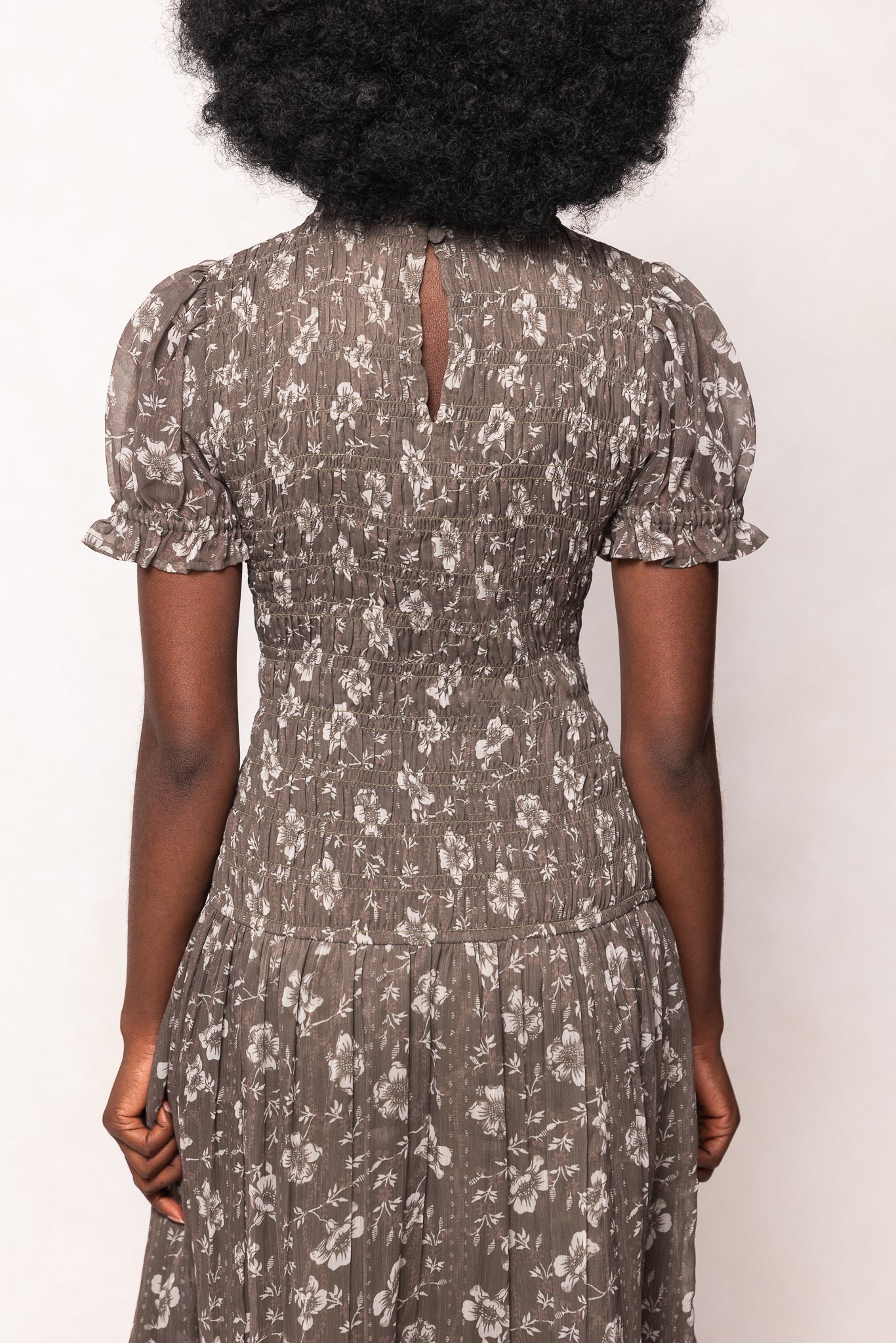 Jennifer Dress in Olive Blossom