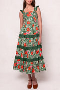 Juno Dress in Green Floral