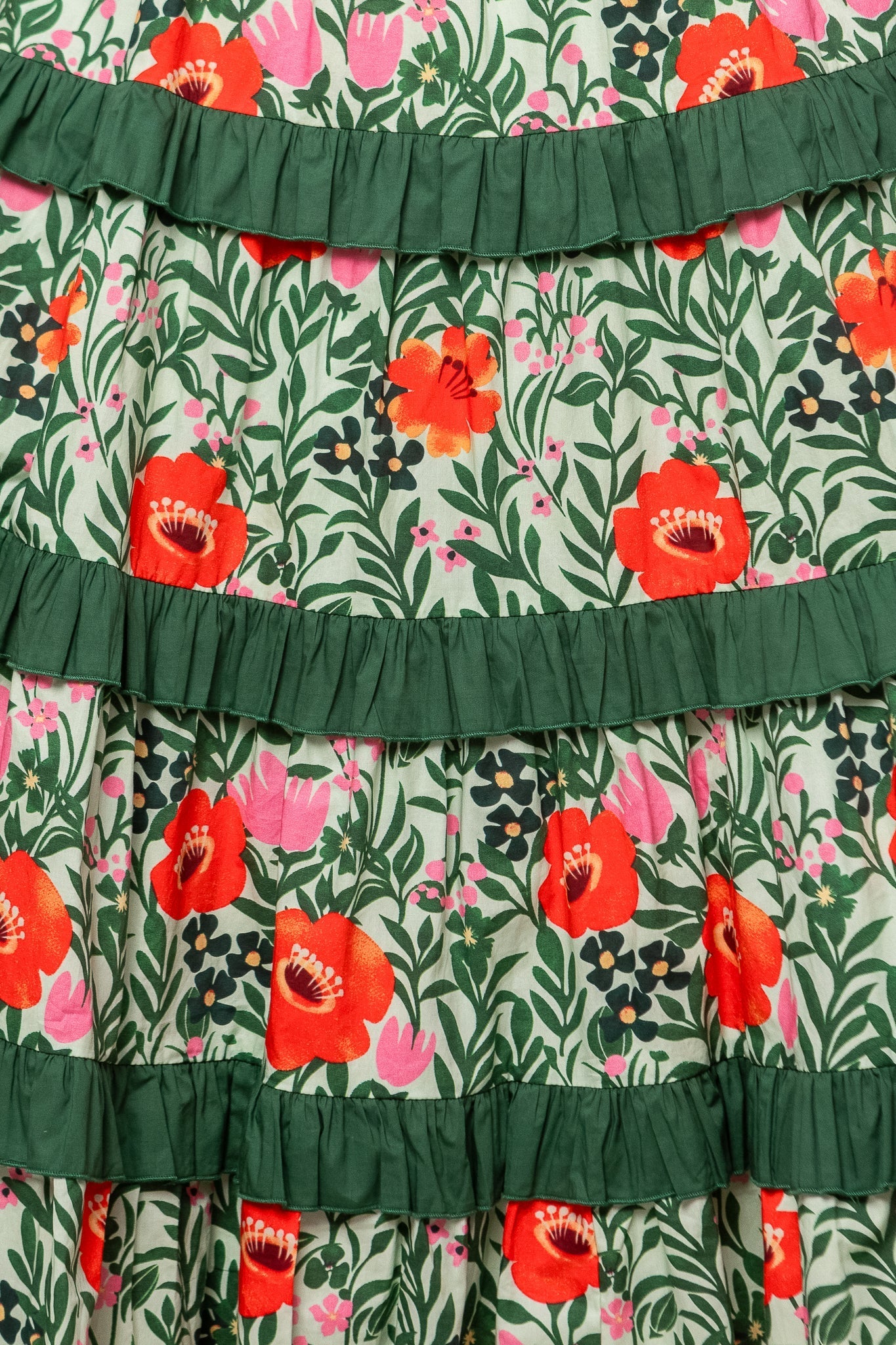 Juno Dress in Green Floral