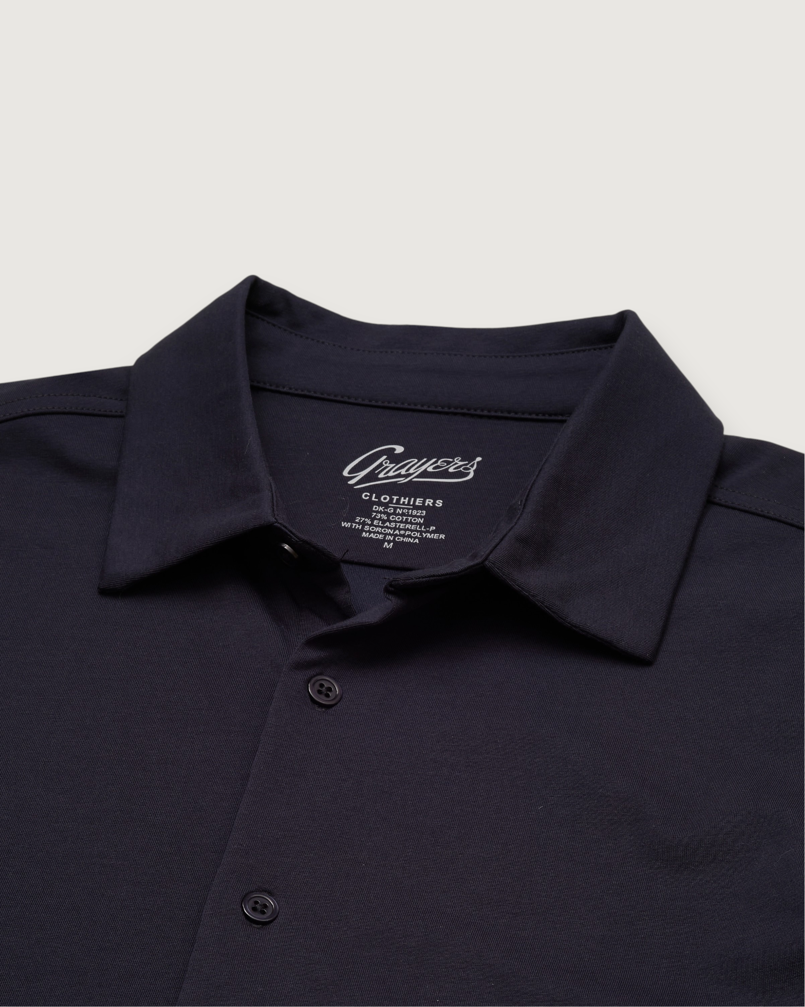 Hackett Cotton Sorona Knit Shirt - Navy