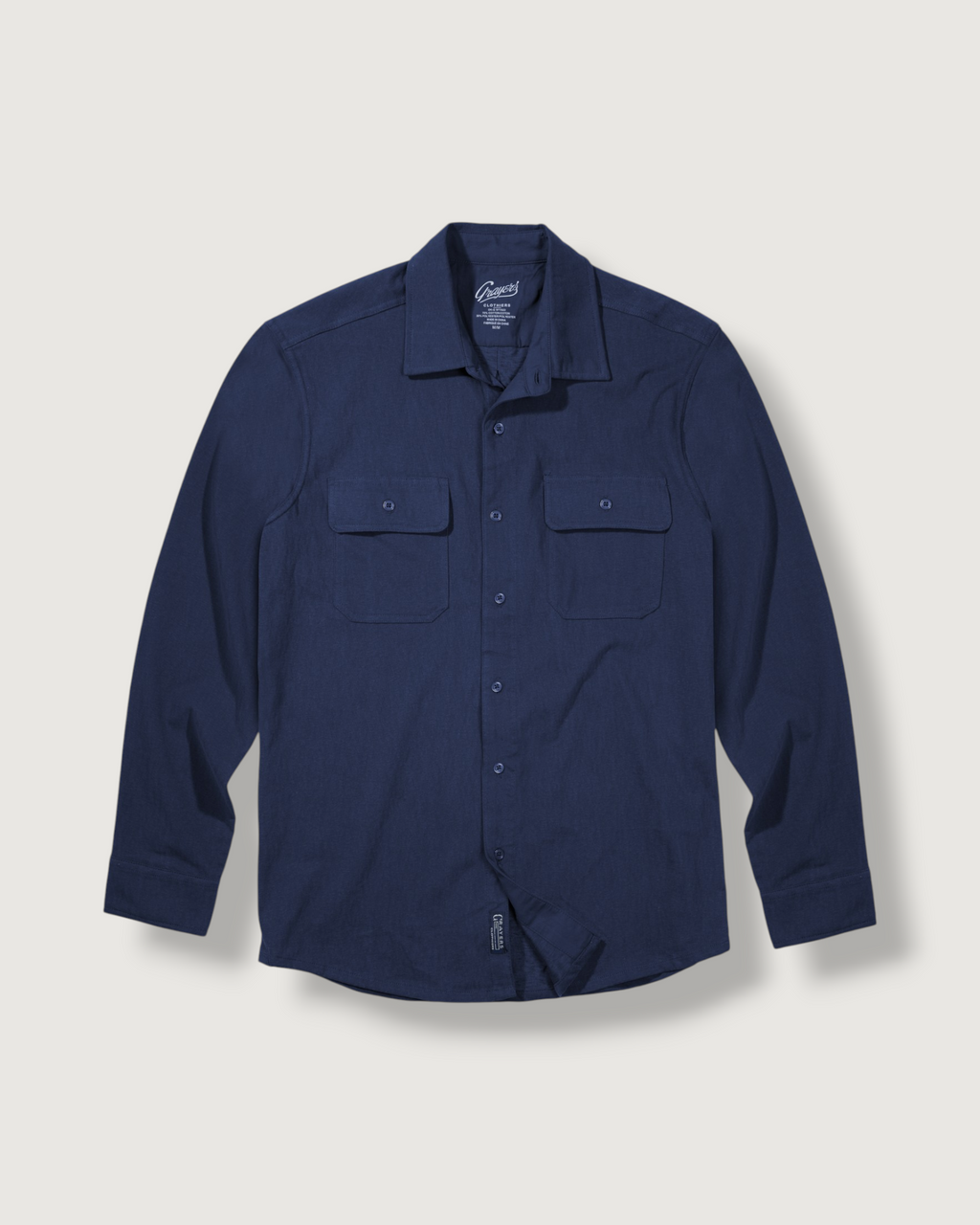 Momo Sueded Jersey Work Shirt - Navy