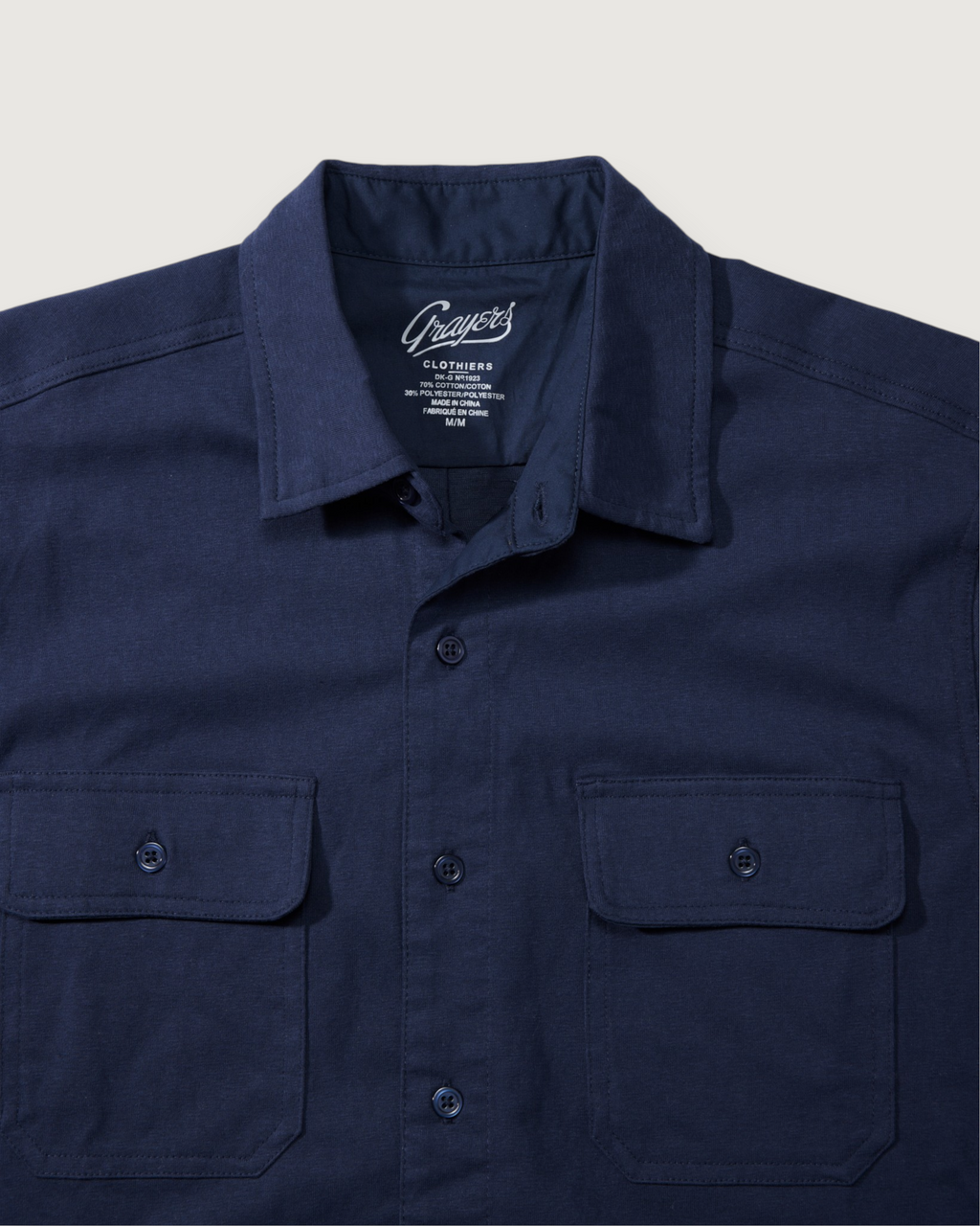 Momo Sueded Jersey Work Shirt - Navy