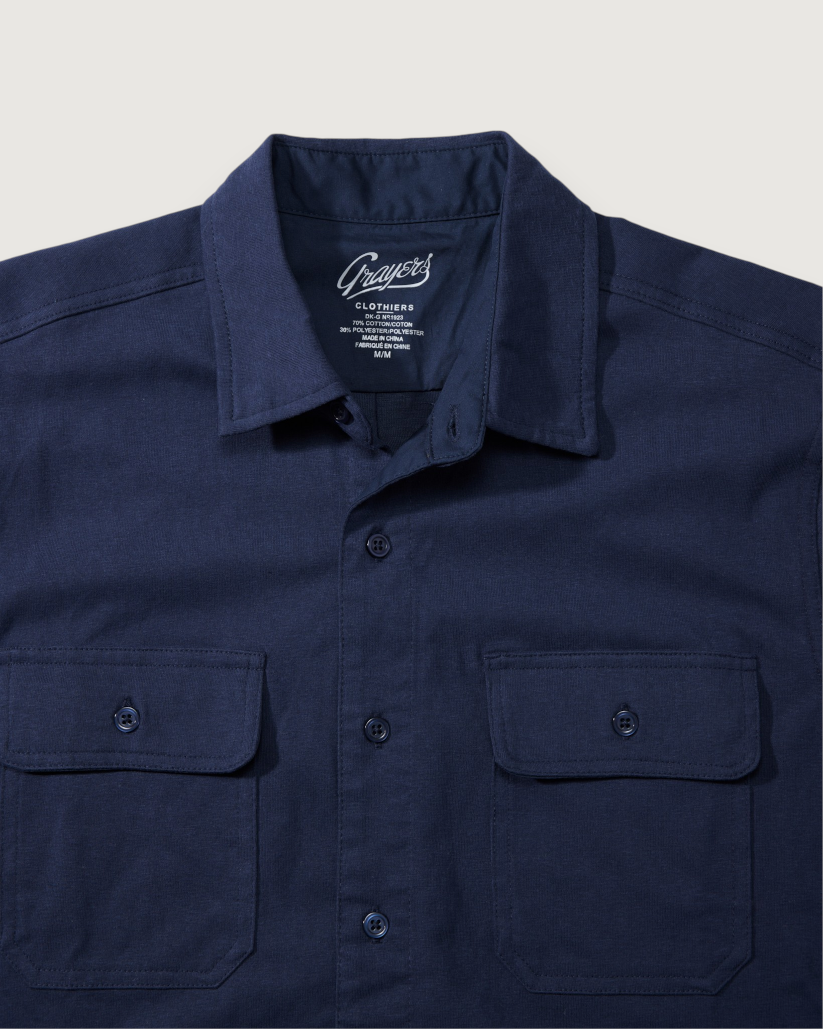 Momo Sueded Jersey Work Shirt - Navy
