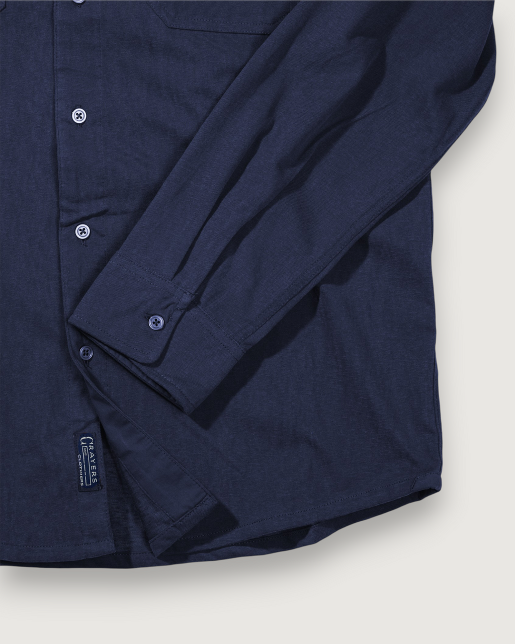 Momo Sueded Jersey Work Shirt - Navy