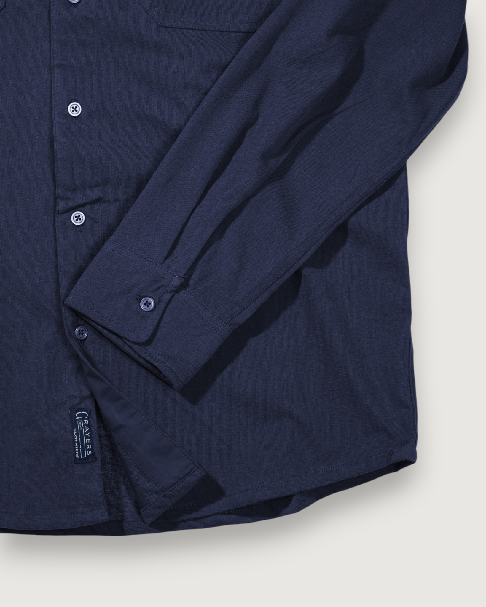 Momo Sueded Jersey Work Shirt - Navy