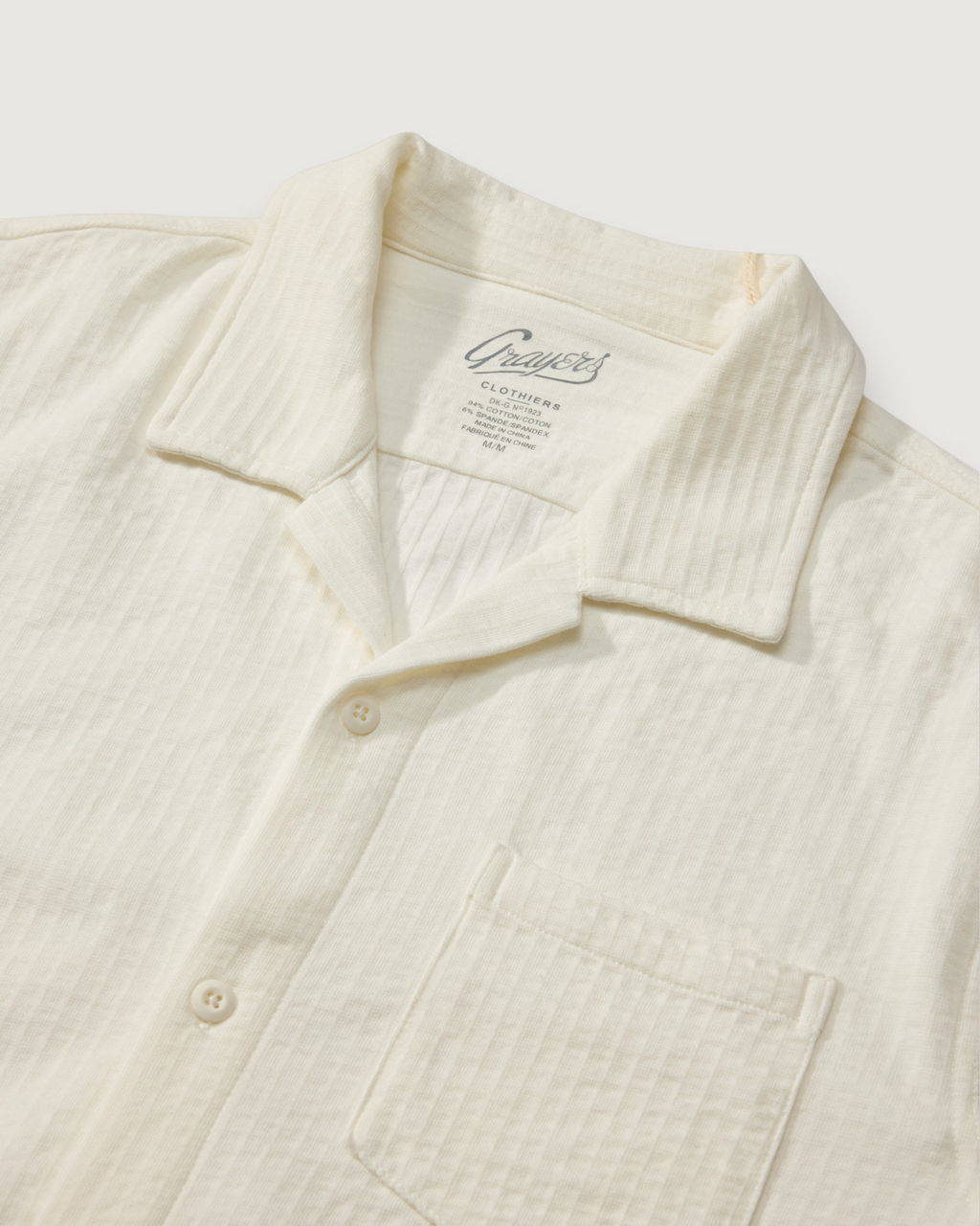 Moderno Jersey Seersucker Shirt - Cream