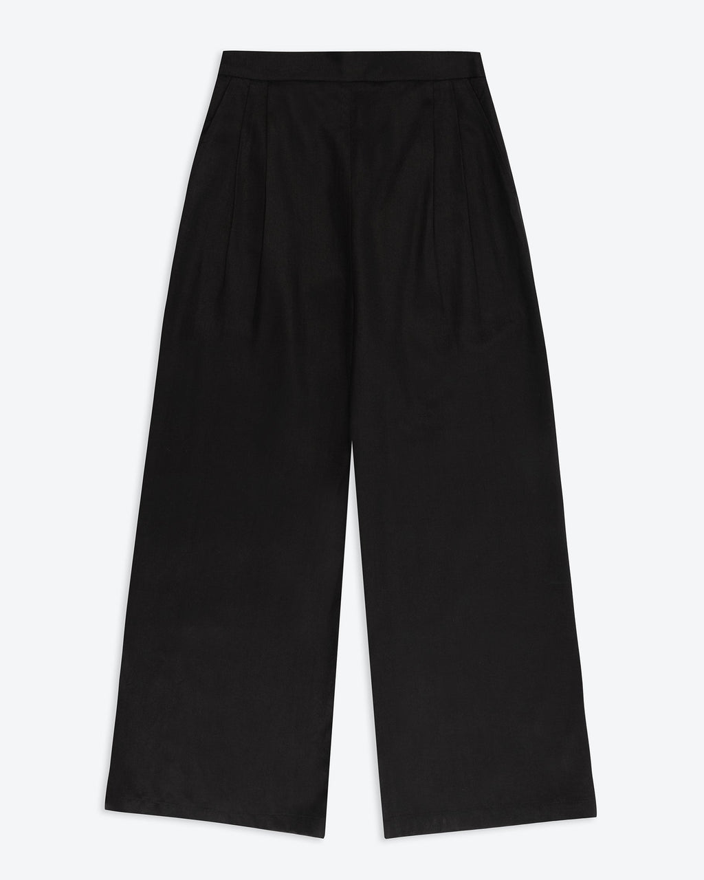 Lowie Black Lyocell Wide Leg Trouser