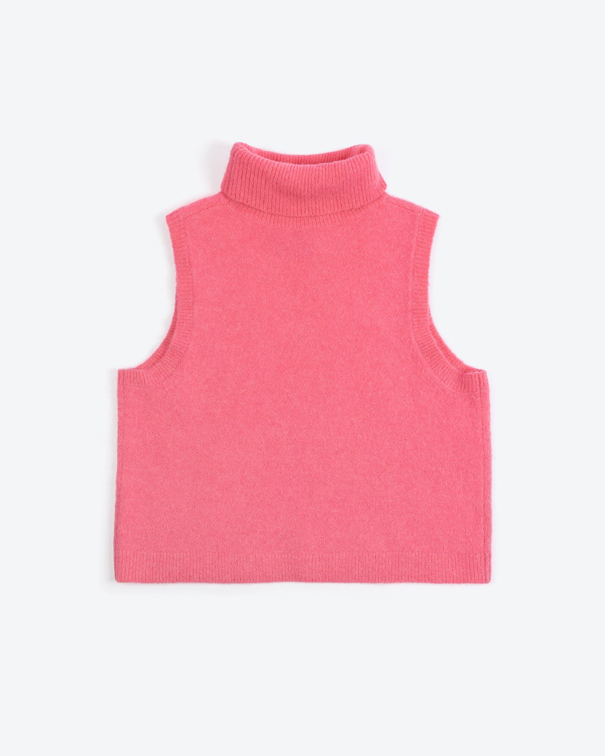 Lowie Pink Alpaca Roll Neck Vest