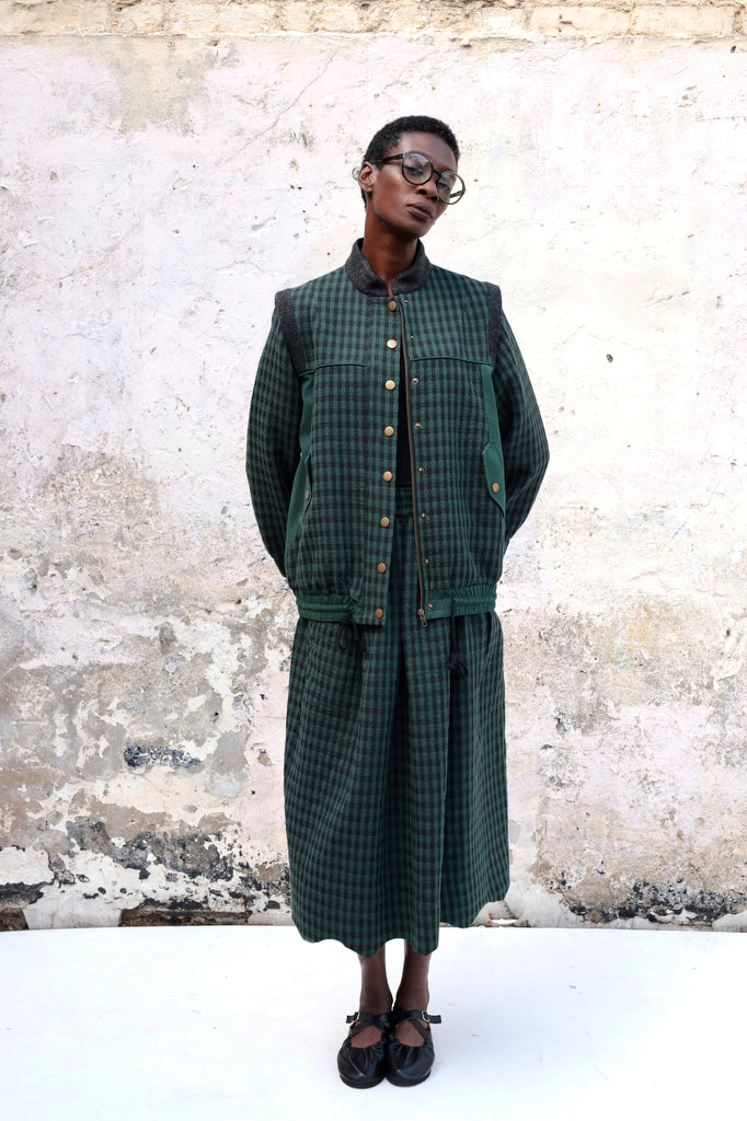 Lowie Green Check Bomber Jacket