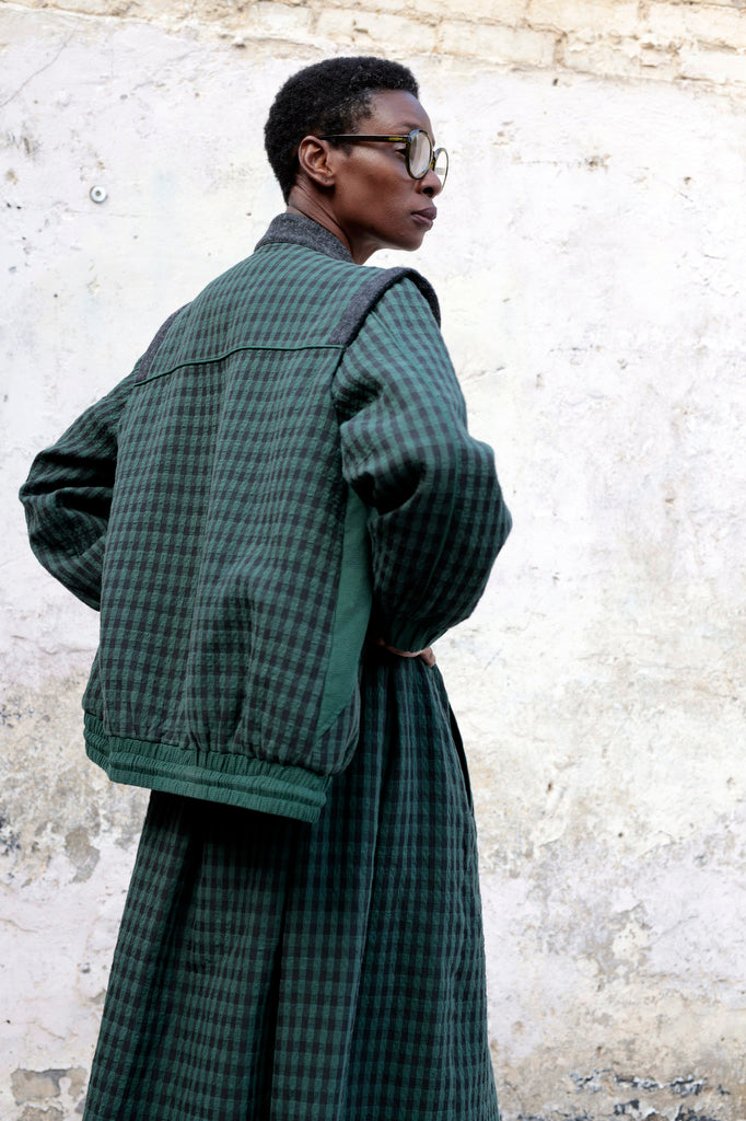 Lowie Green Check Bomber Jacket