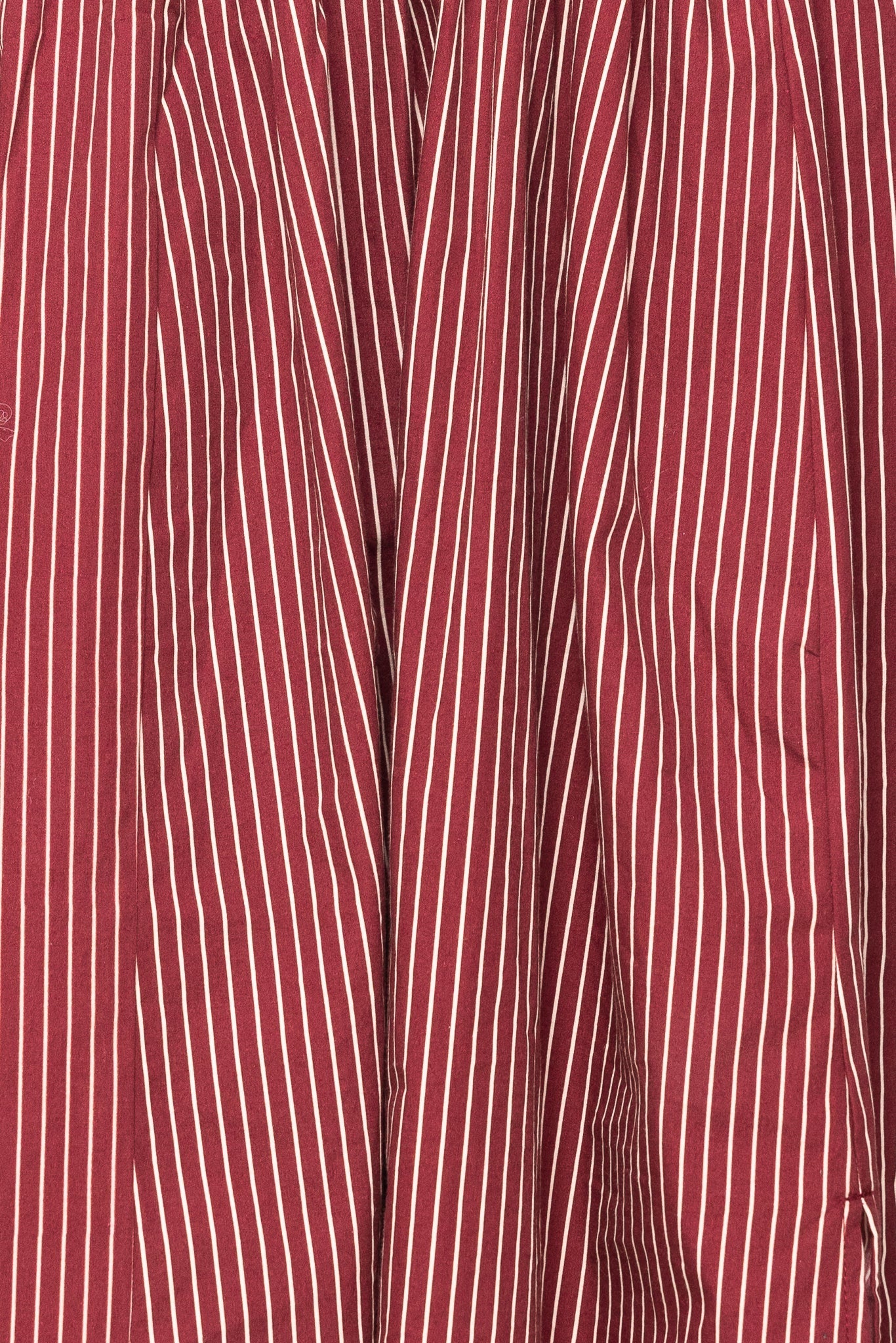 Maxwell Dress in Burgundy Pinstripe