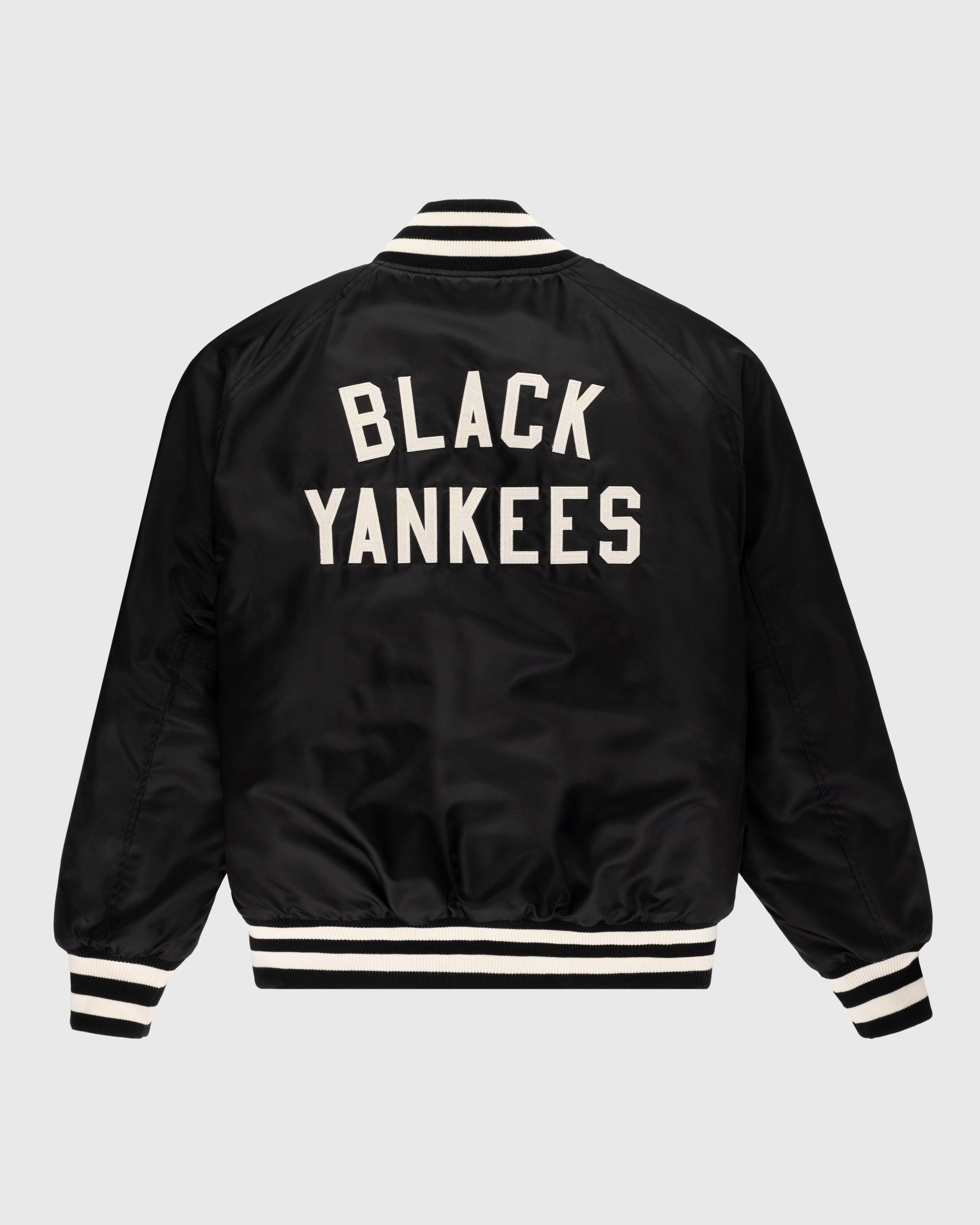 New York Black Yankees Satin Varsity Jacket