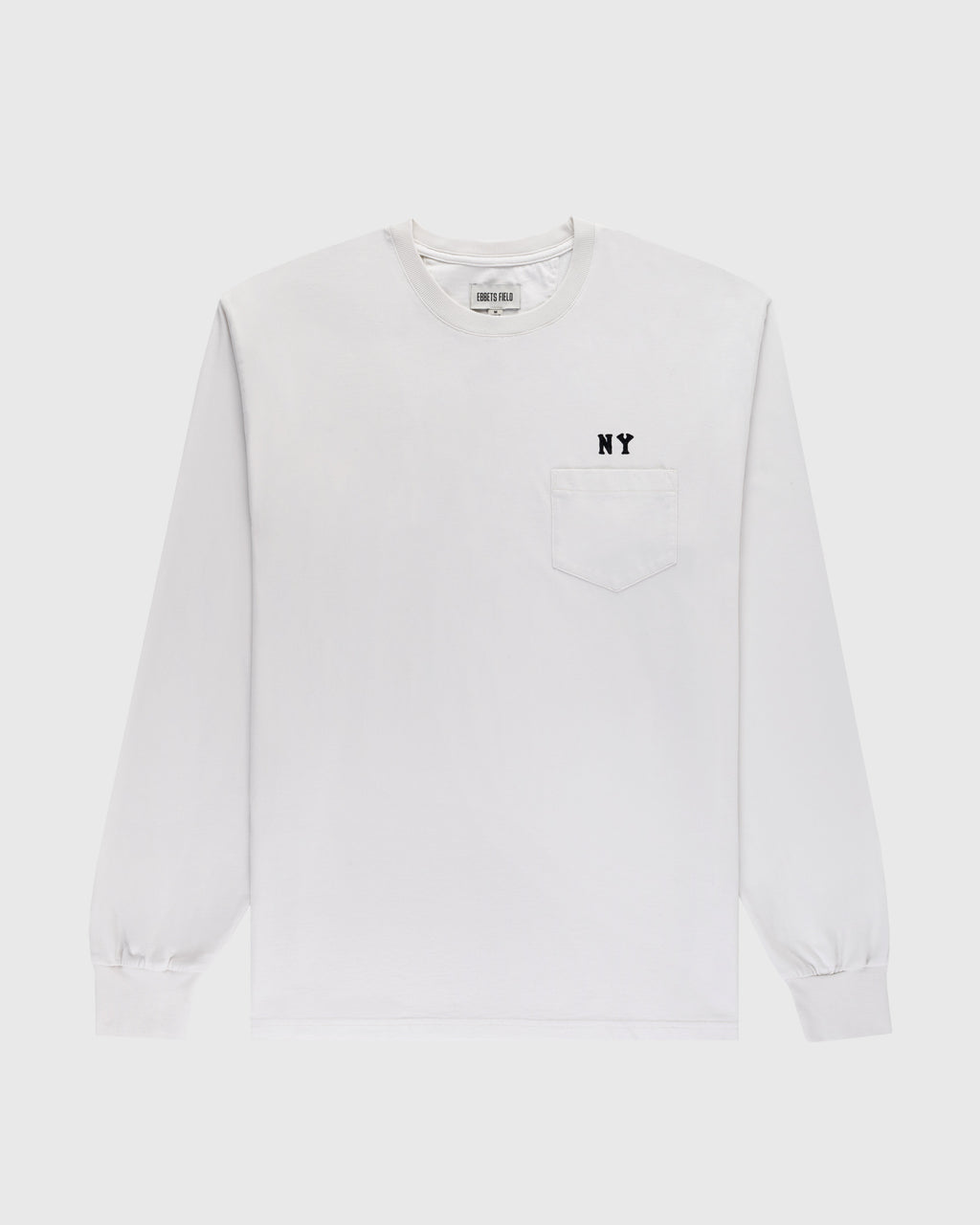 New York Black Yankees Embroidered 'NY' Long Sleeve Pocket Tee