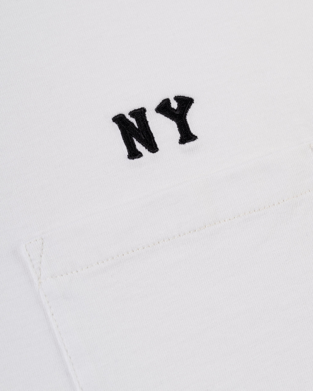 New York Black Yankees Embroidered 'NY' Long Sleeve Pocket Tee