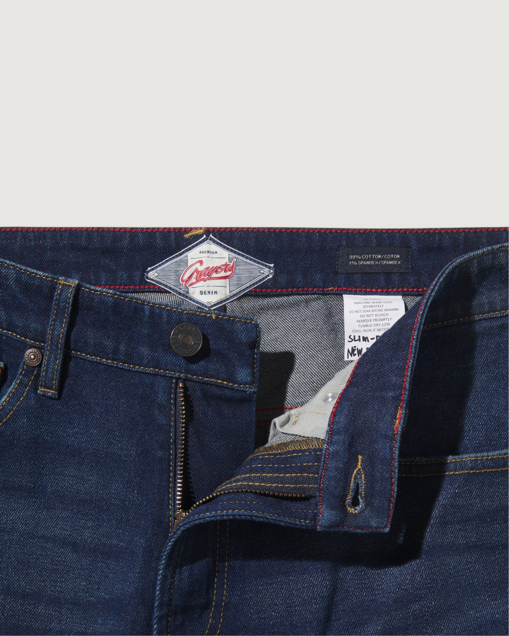 Edward Stretch Slim Fit Denim  - Blue Wash
