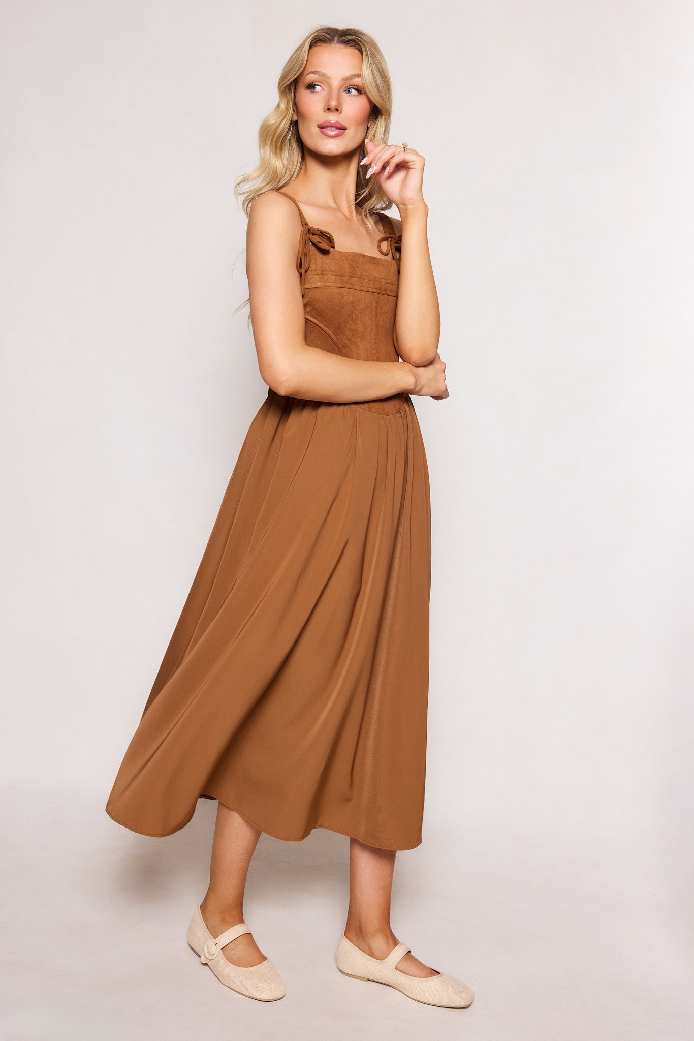 Roma Dress in Tan