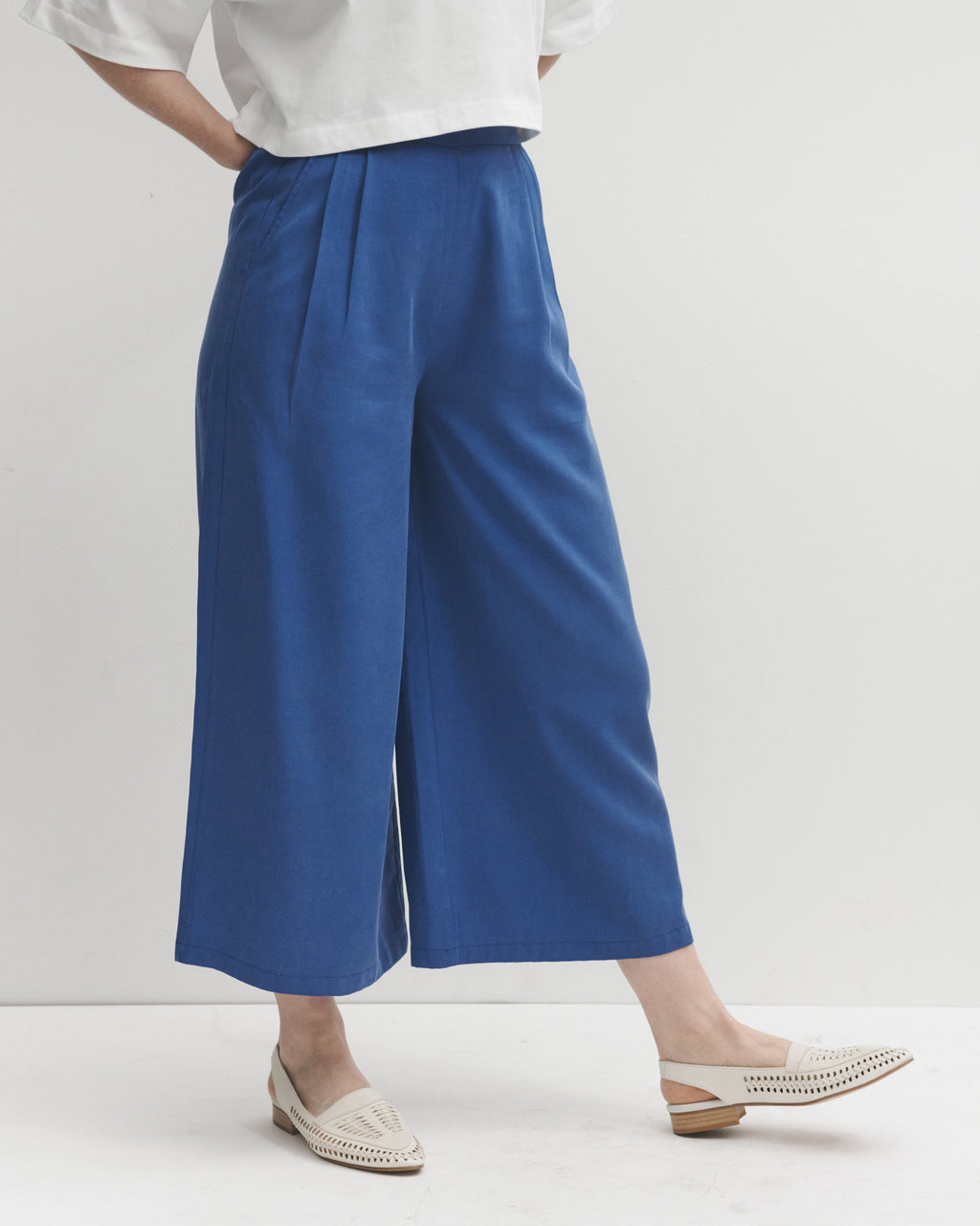 Lowie Cobalt Lyocell Wide Leg Trouser