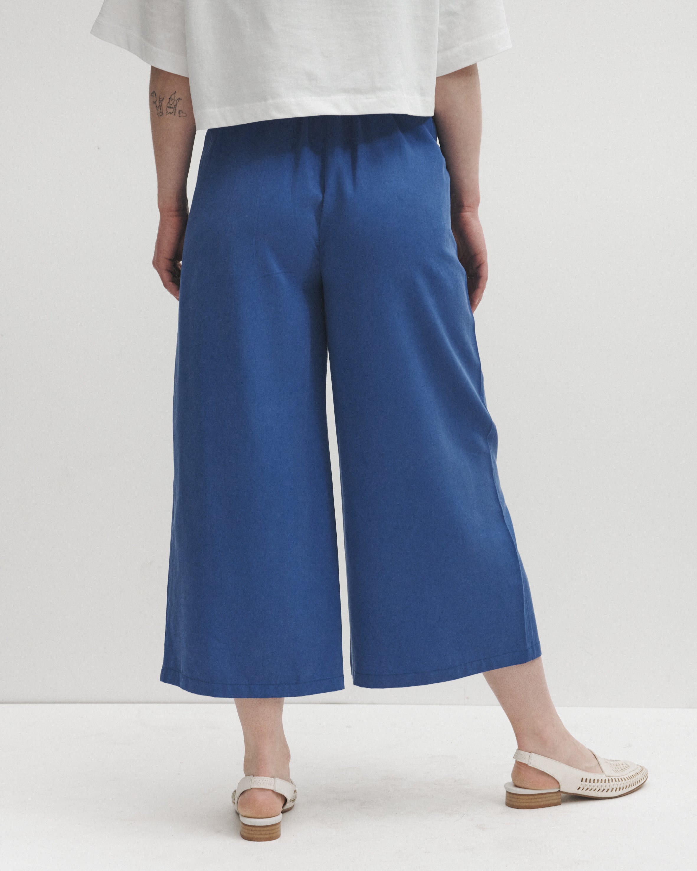 Lowie Cobalt Lyocell Wide Leg Trouser