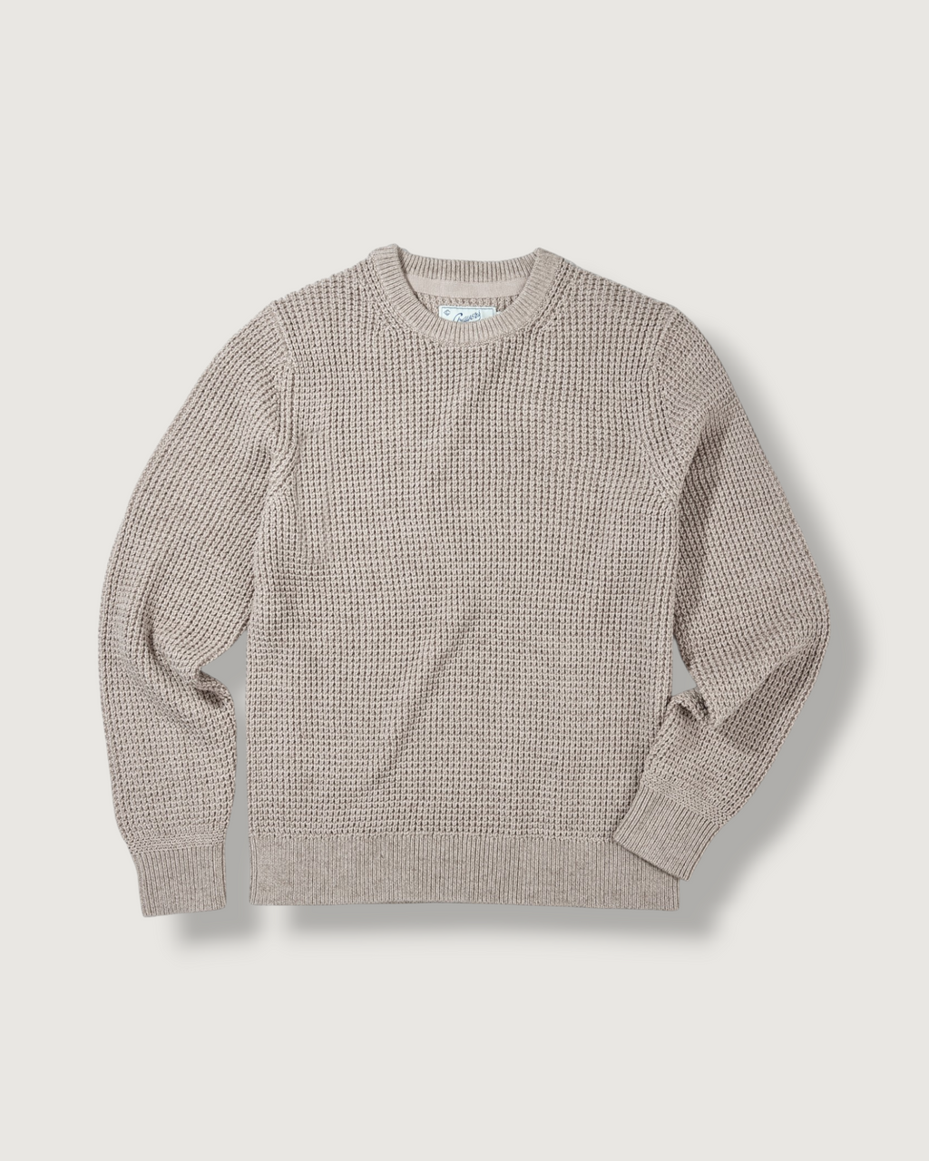 Guernsey Waffle Crew Neck - Oatmeal
