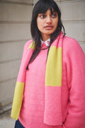 Lowie Alpaca Stripe Pink/Yellow Scarf