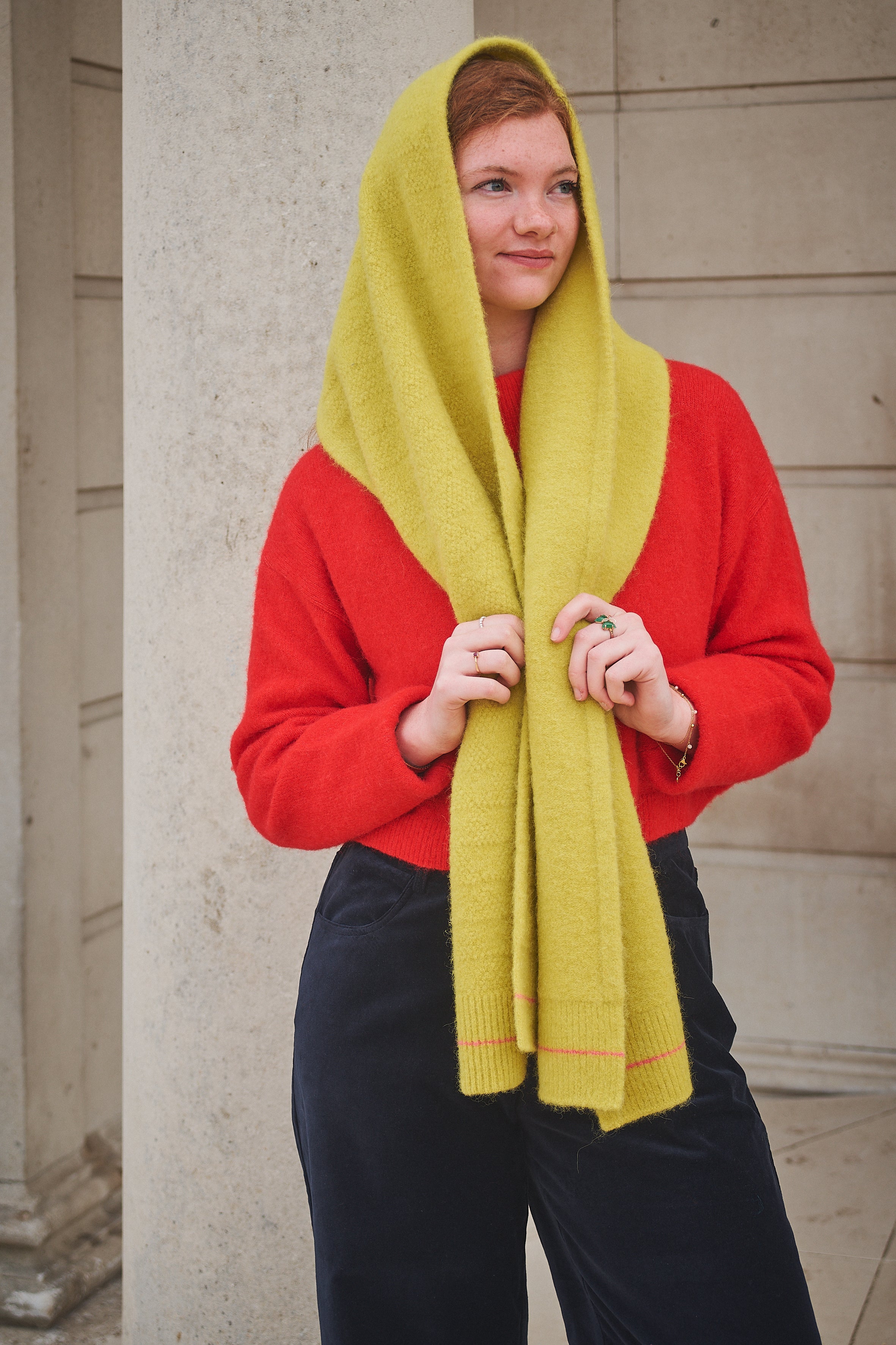 Lowie Alpaca Oversized Citrine Scarf