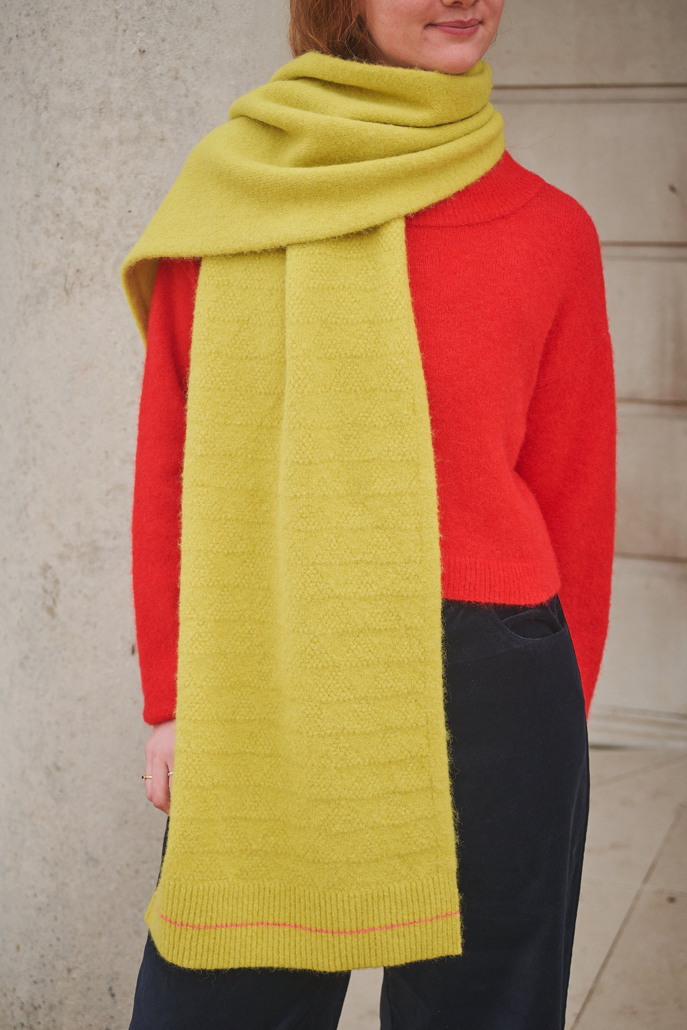 Lowie Alpaca Oversized Citrine Scarf