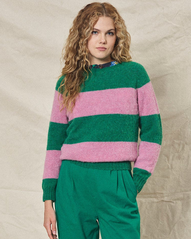 Lowie Pixie + Pink Stripe Scottish Jumper