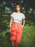 Lowie Cotton Linen Tomato Trousers