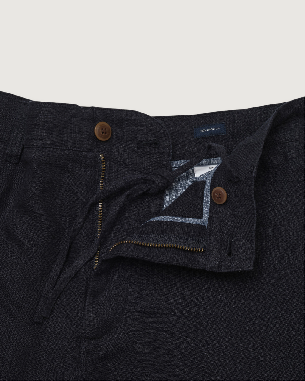 Aventura Washed Linen Shorts - Navy