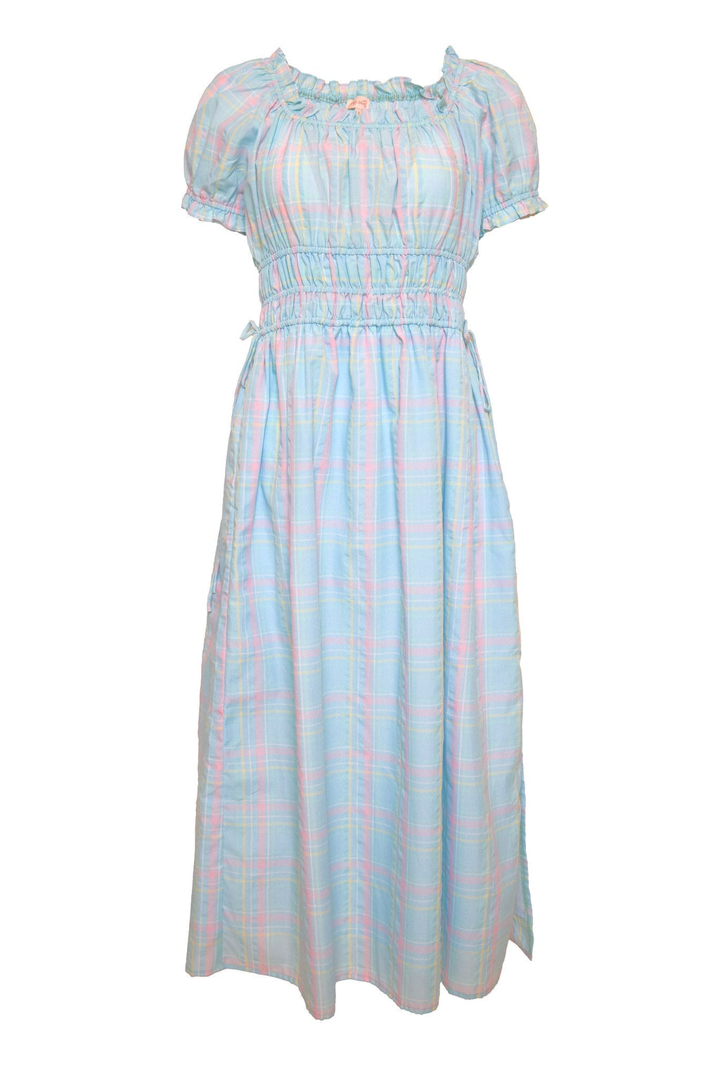 Thalia Dress in Pastel Plaid