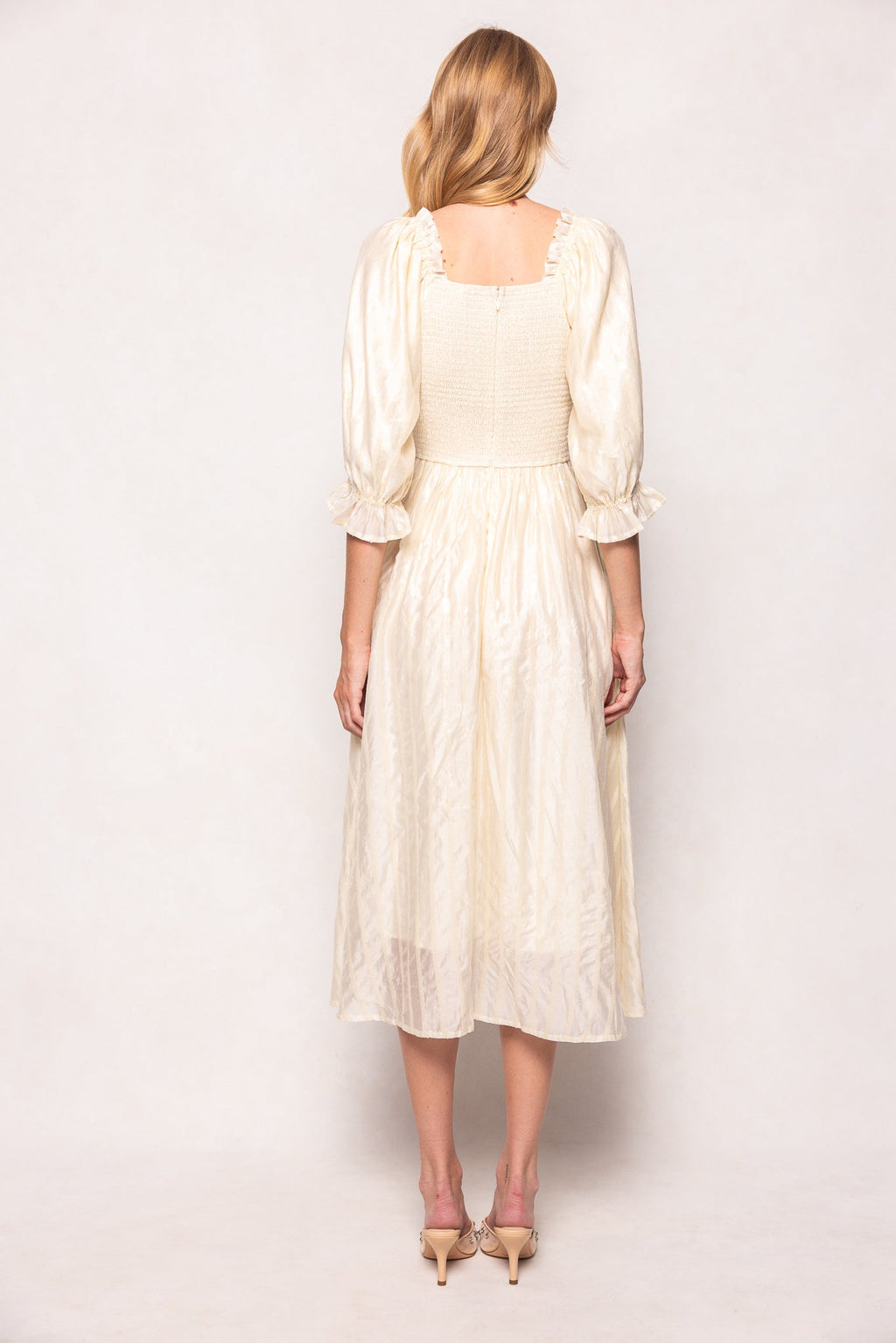 Tindra Dress in Cream Sequin