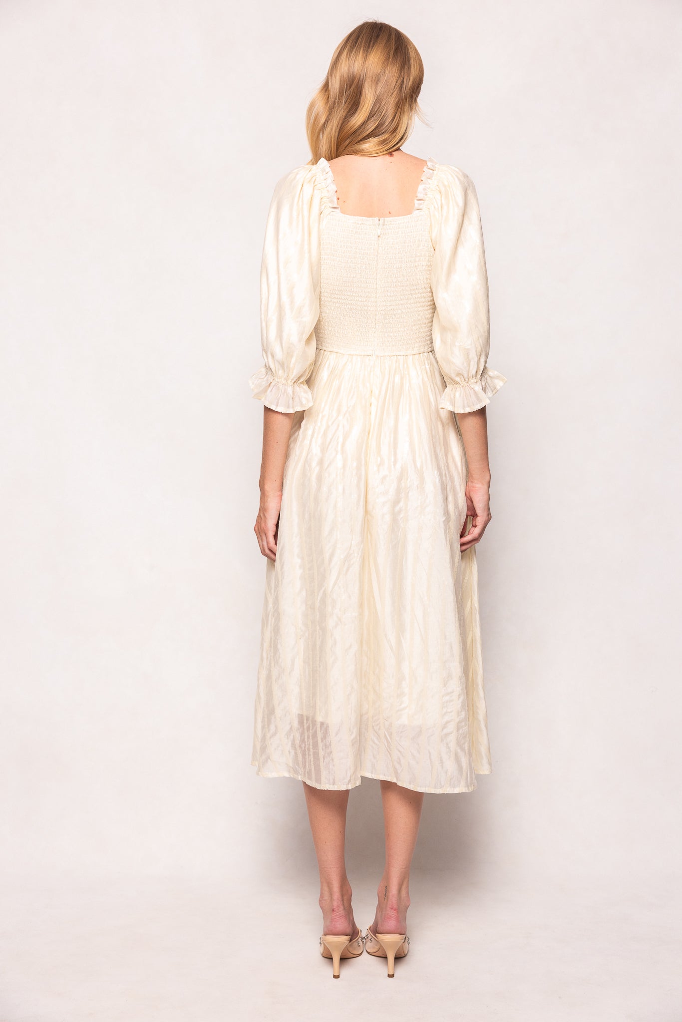 Tindra Dress in Cream Sequin