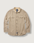 Hudson Brushed Twill Workshirt - Khaki