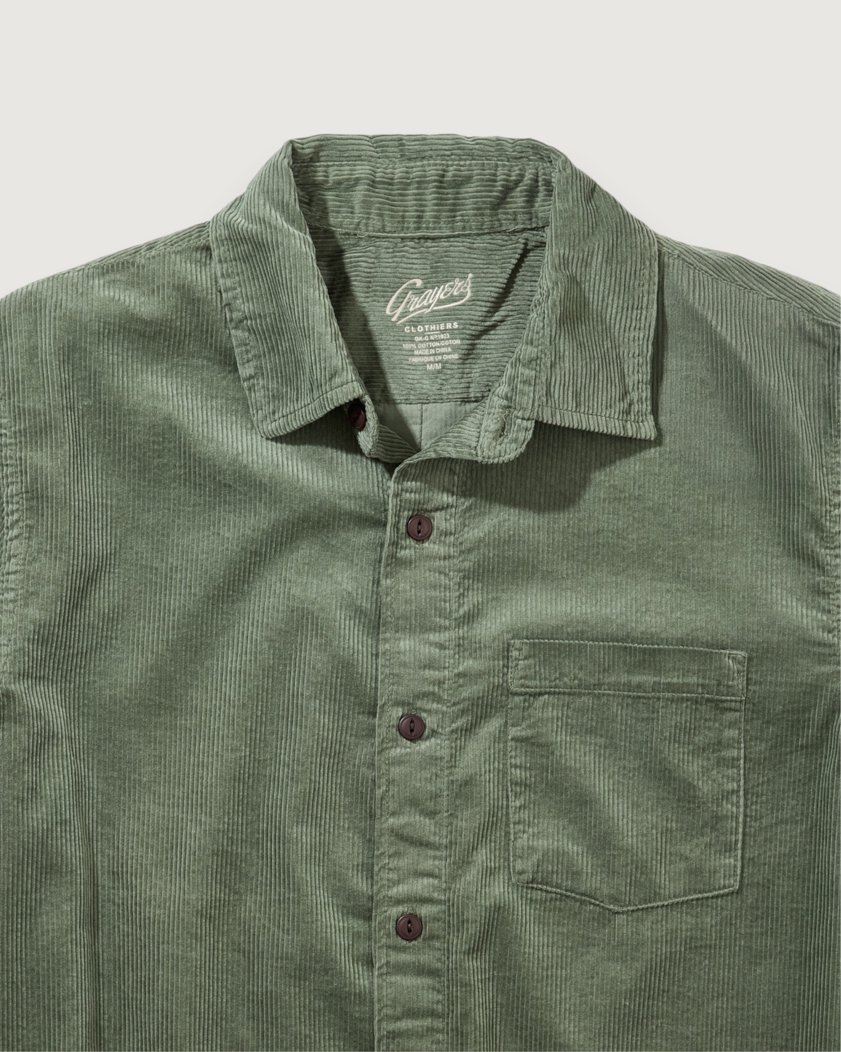 Saratoga Featherweight Corduroy Shirt - Agave