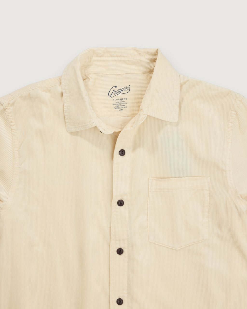 Saratoga Featherweight Corduroy Shirt - Cream