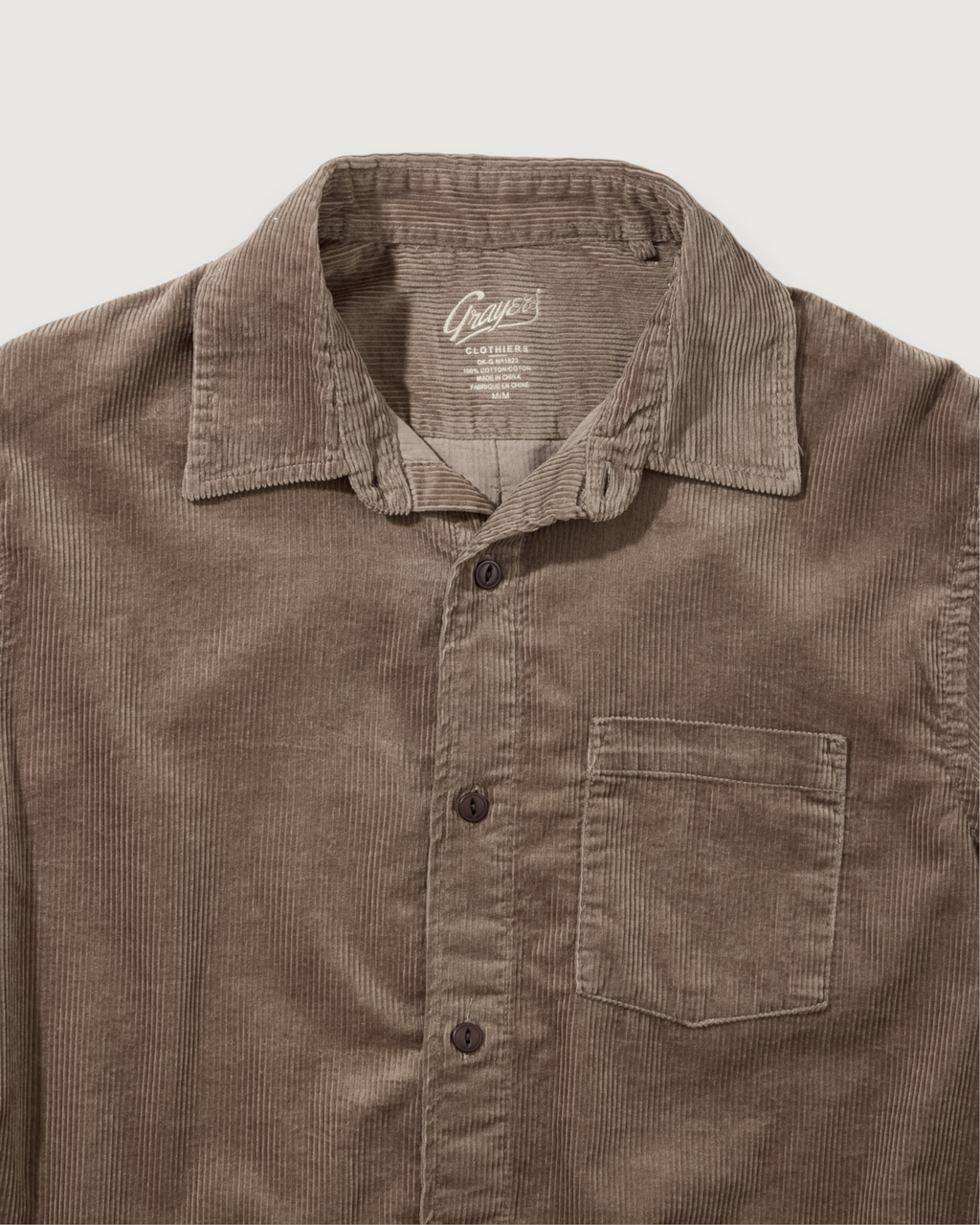 Saratoga Featherweight Corduroy Shirt - Mocha