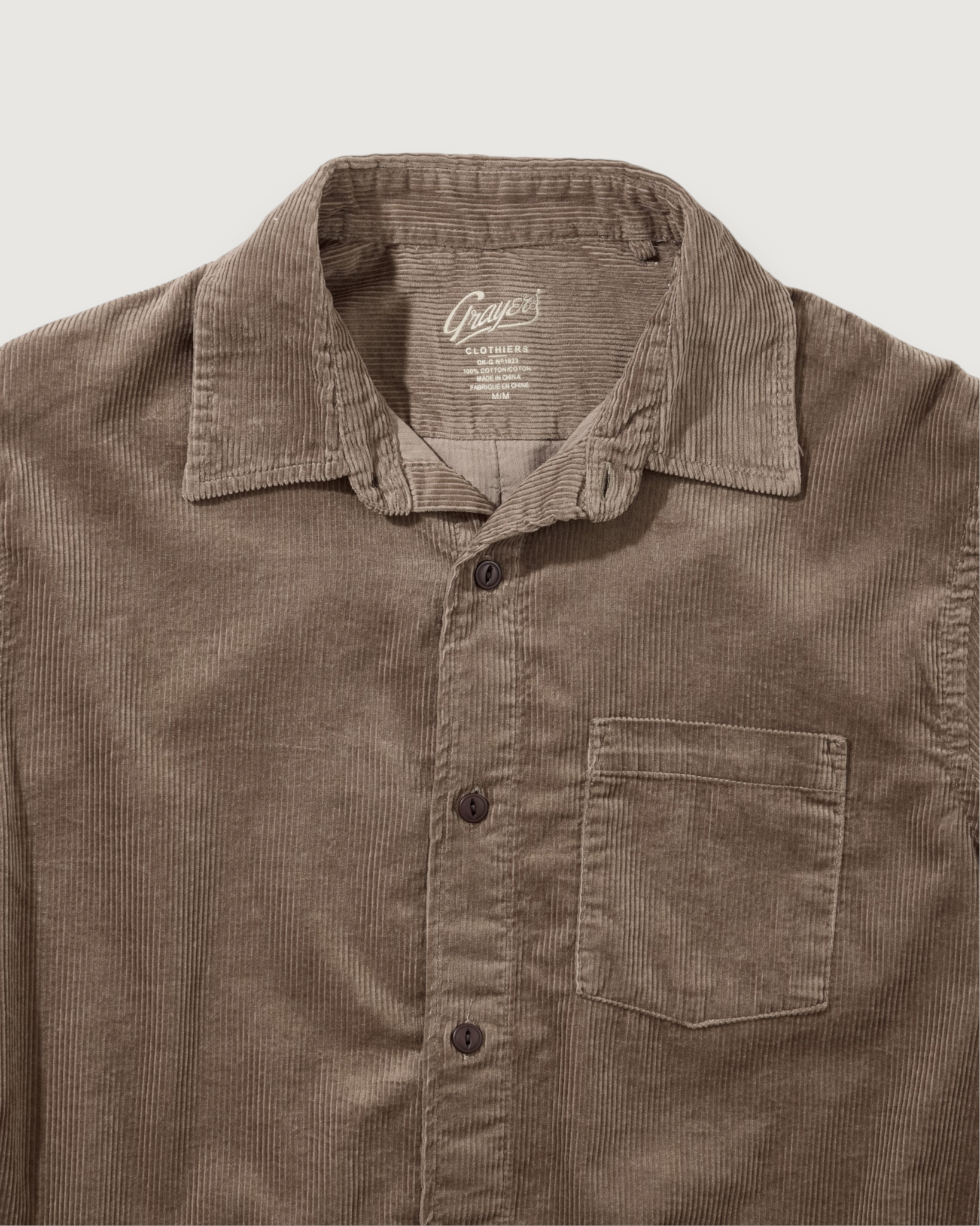 Saratoga Featherweight Corduroy Shirt - Mocha